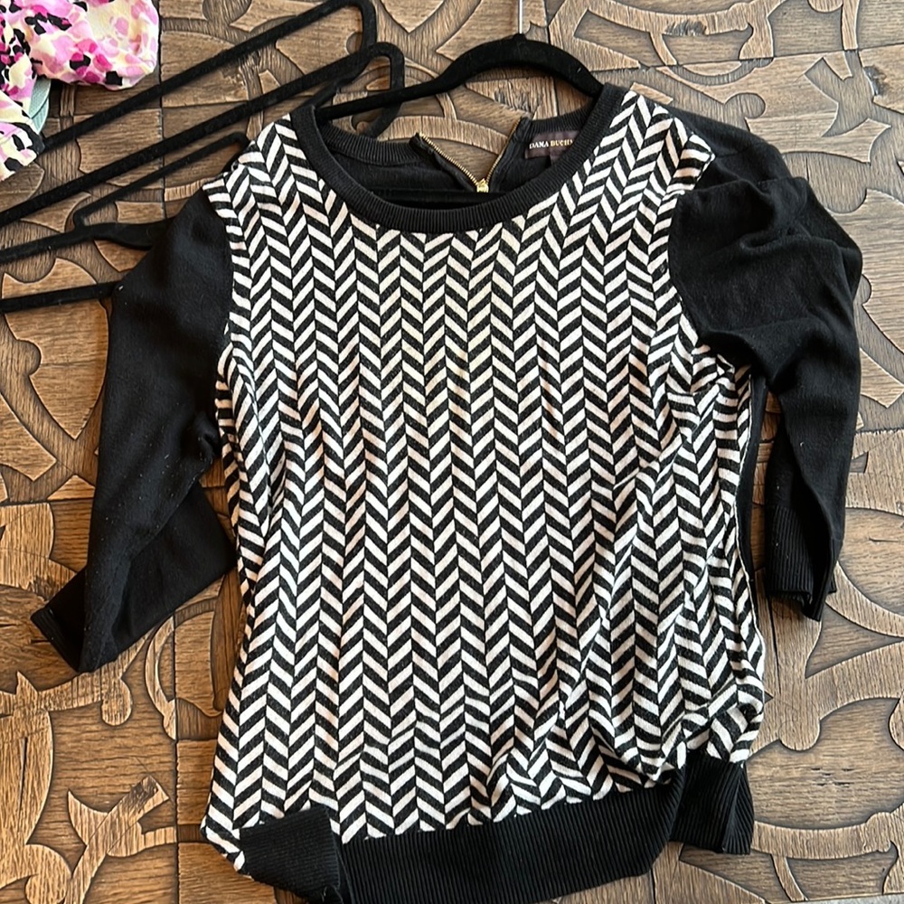 Black and white sweater